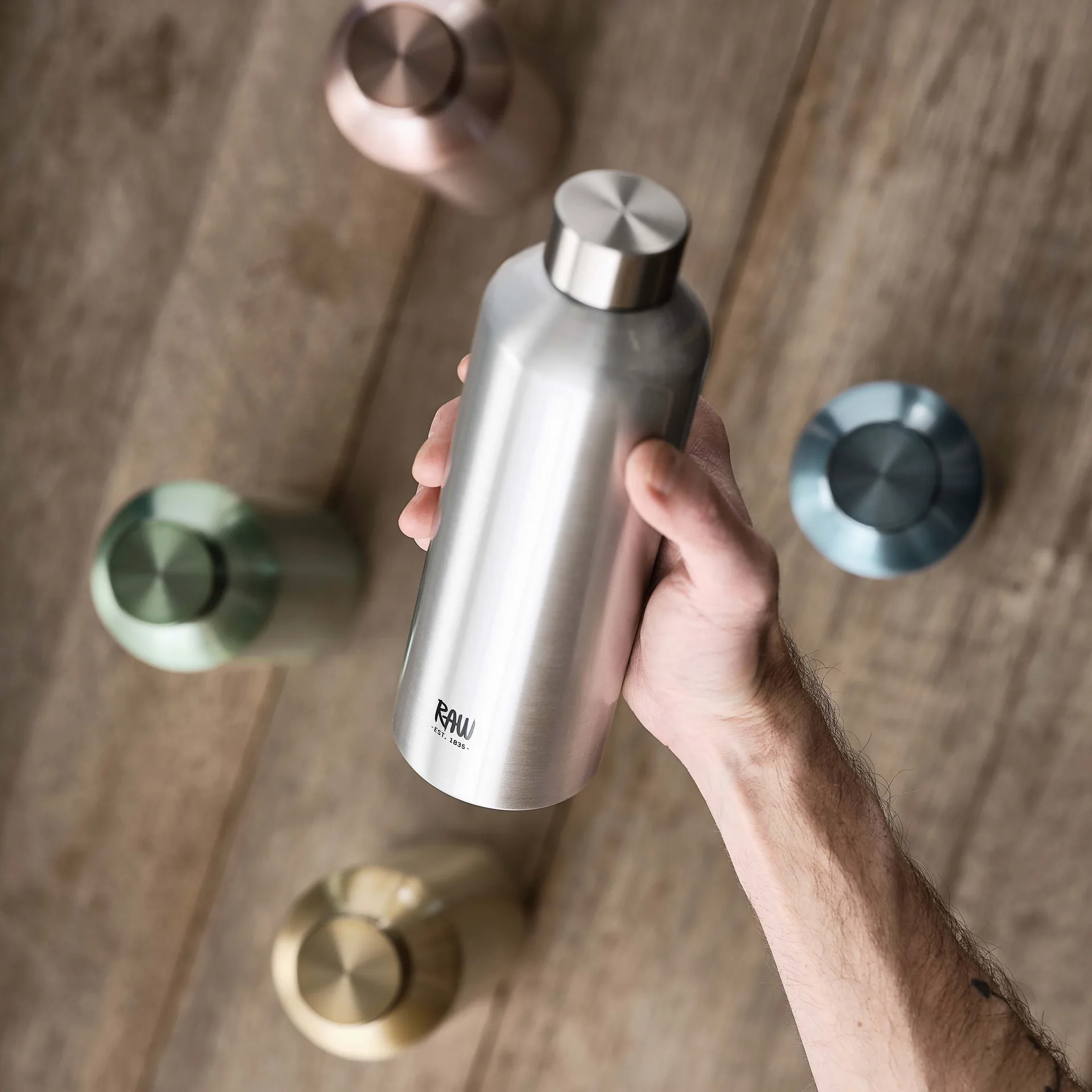 Raw To Go Aluminiumflasche 0,5 L, Gold Aida