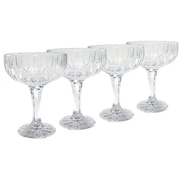 Relief Champagnerglas 4er Pack - Klar - Aida
