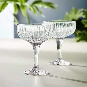 Relief Champagnerglas 4er Pack - Klar - Aida