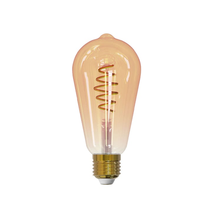 Airam Smarta Hem Filament LED-Edison Glühbirne - Amber, st64, spiral e27, 6w - Airam
