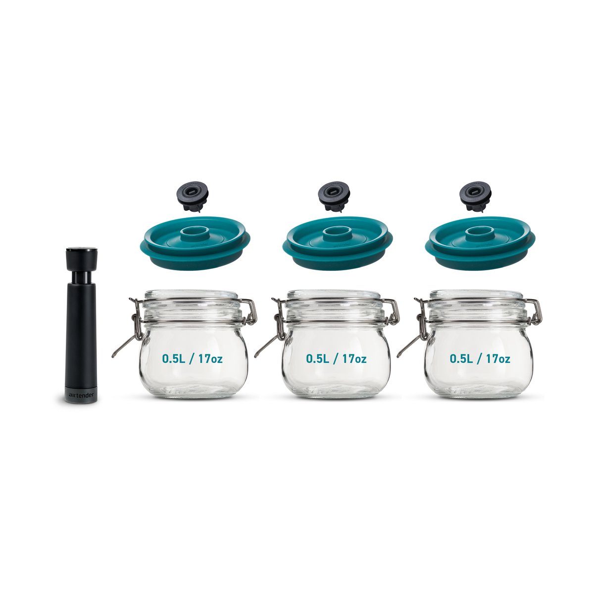 Airtender Airtender Vakuumversiegler Behälter 3er-Pack 0,5L