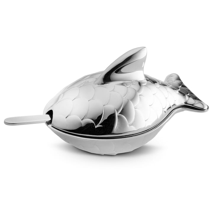 Colombina fish Salzschüssel, Edelstahl Alessi
