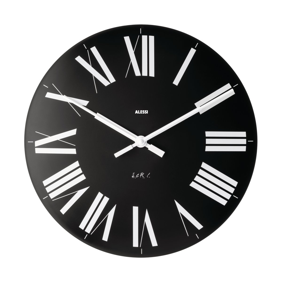 Alessi Firenze Wanduhr Ø36cm Schwarz