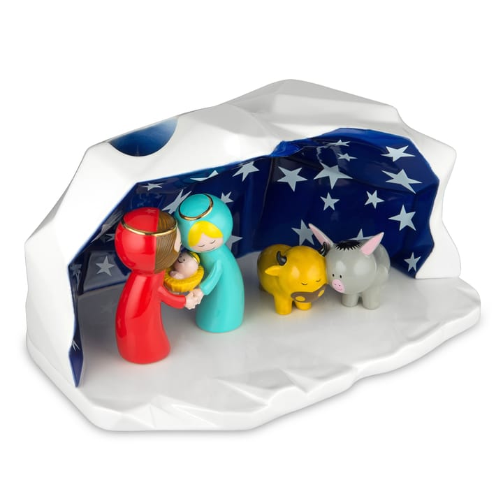 Happy Eternity baby Krippe mit Porzellanfiguren, 1 Set Alessi