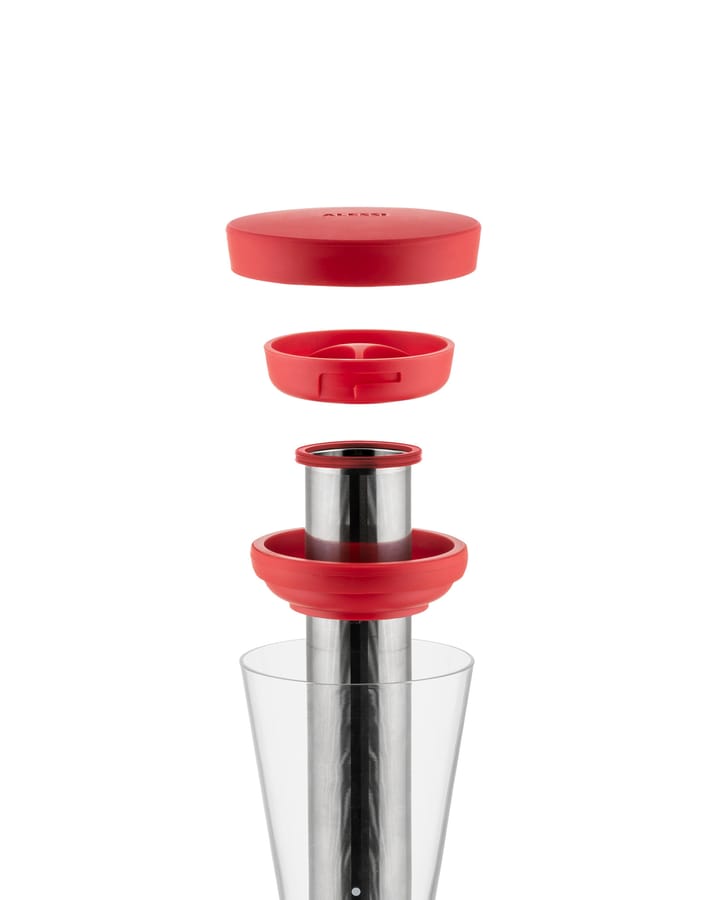 Mazagran Karaffe für cold brew coffee, Rot Alessi