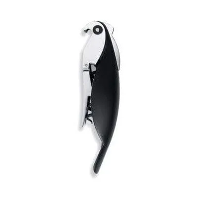Papagei Korkenzieher 13x3 cm - Schwarz - Alessi