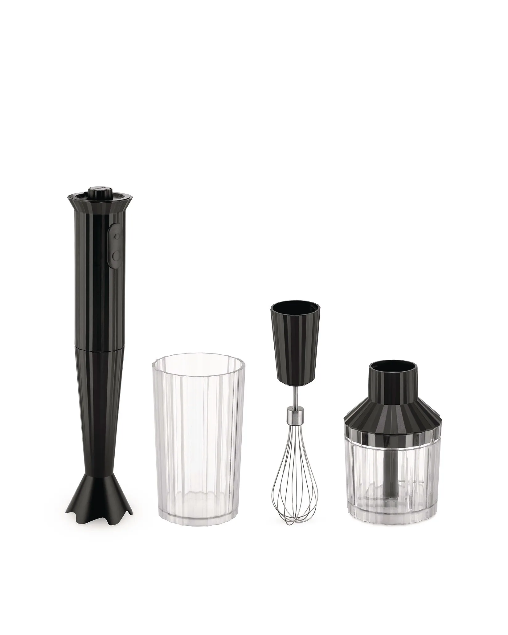 Plissé Stabmixer-Set, Schwarz Alessi