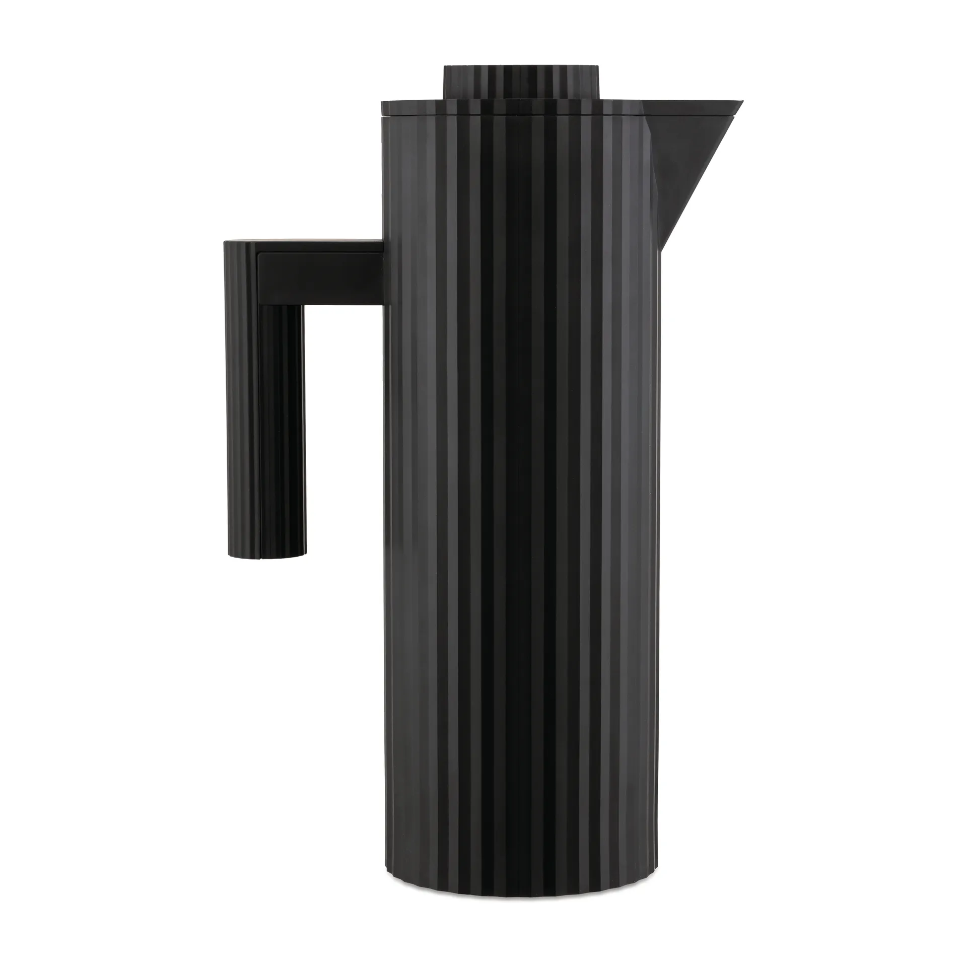 Plissé Thermoskanne 1 L, Schwarz Alessi