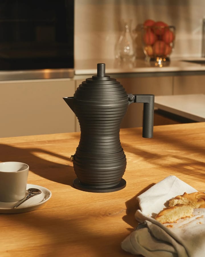 Pulcina Espressokocher schwarz, 15 cl Alessi