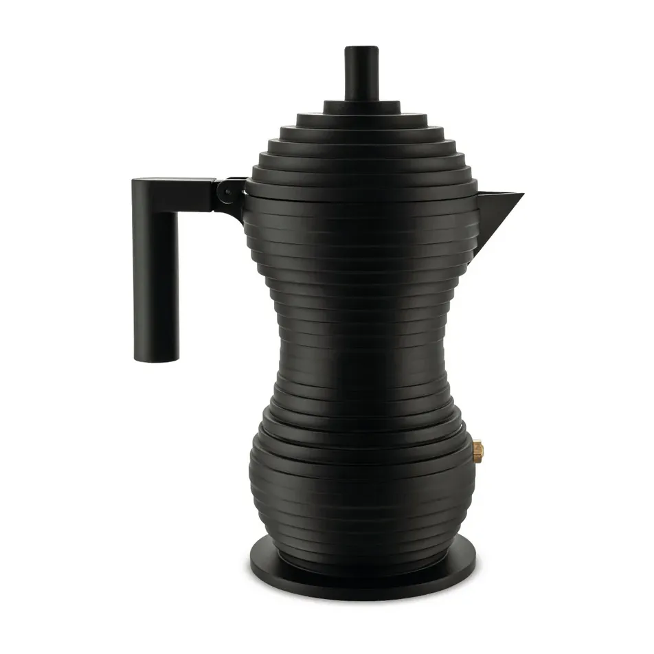 Pulcina Espressokocher schwarz, 30 cl, 6 Tassen Alessi