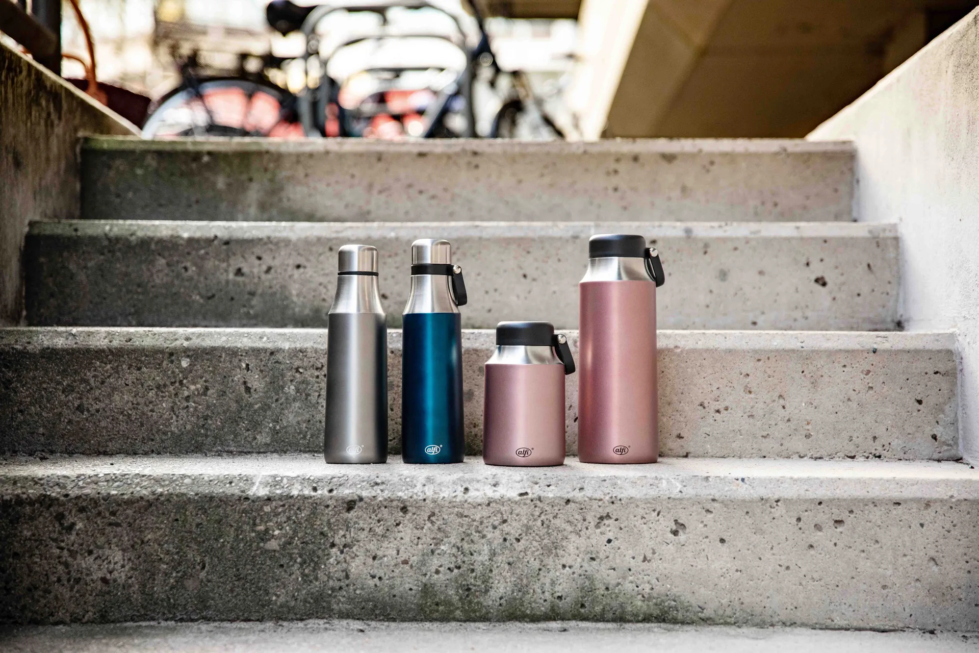 City Wasserflasche doppelwandig 0,5 l, Blauer Satin Alfi