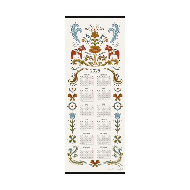 Dalahäst Kalender 2025, 35x90 cm Almedahls