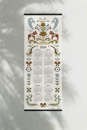 Dalahäst Kalender 2026 - 35×90 cm - Almedahls