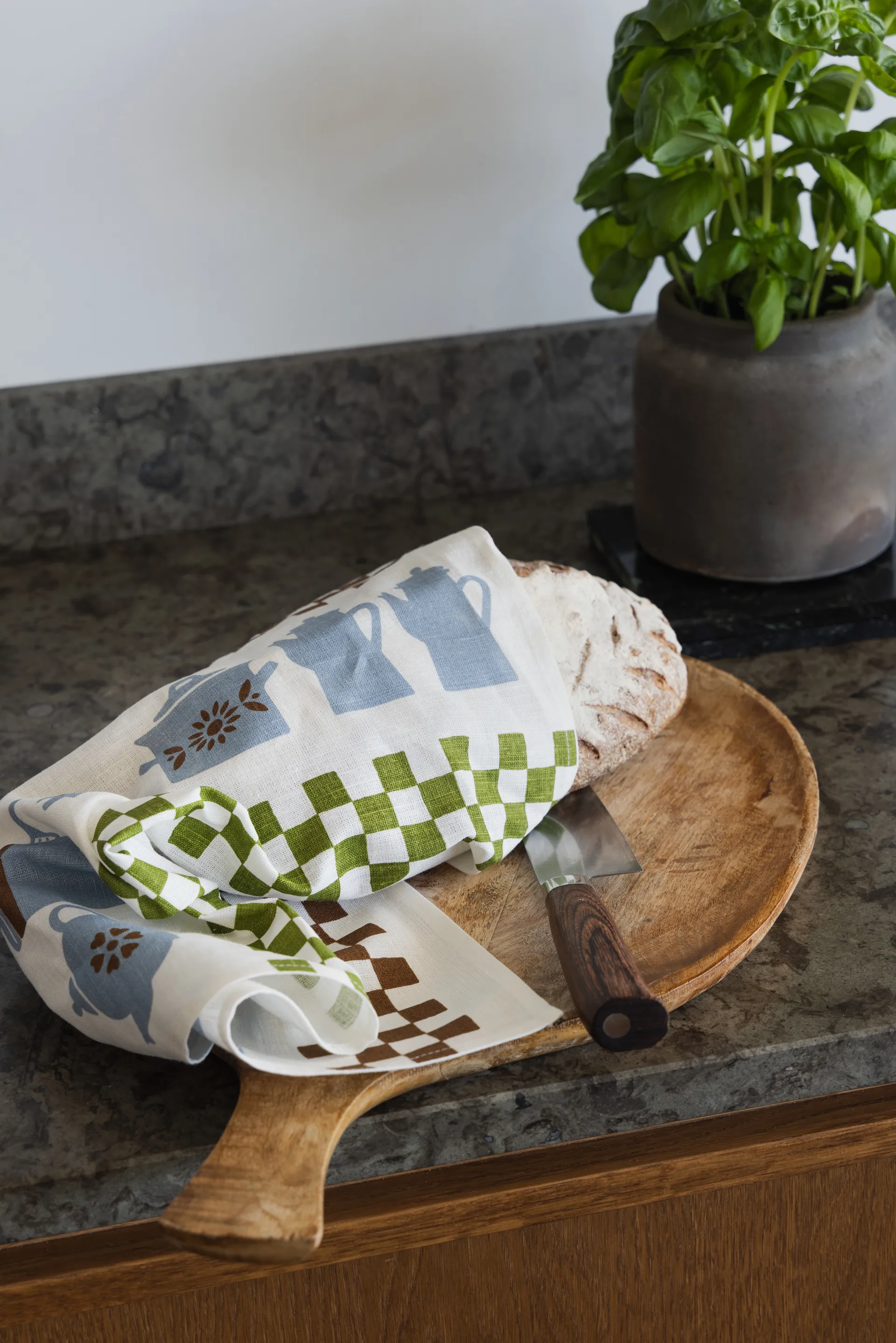 Grytskåpet Geschirrtuch 47x70 cm, Multi-blau-grün Almedahls