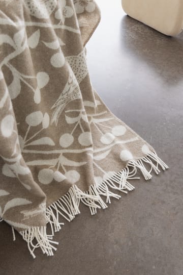 Kirschgarten Plaid 130x170 cm - Braun-offwhite - Almedahls
