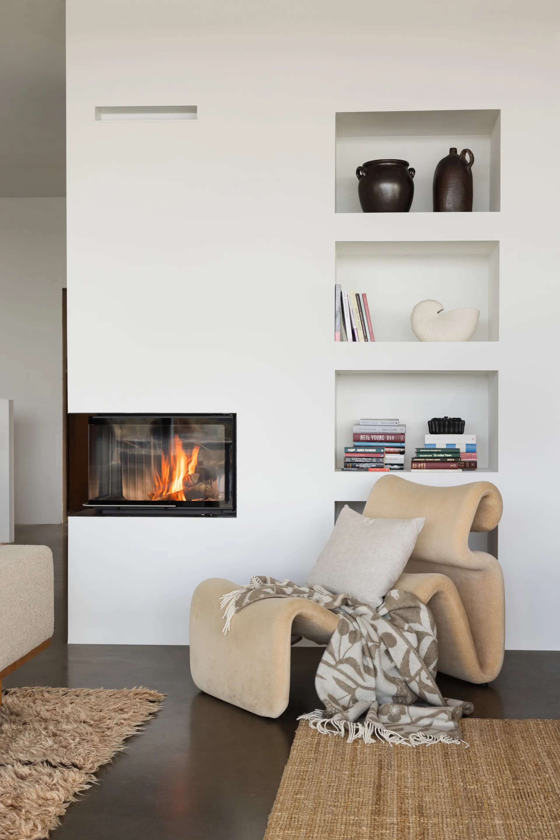 Kirschgarten Plaid 130x170 cm, Braun-offwhite Almedahls