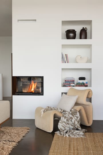Kirschgarten Plaid 130x170 cm - Braun-offwhite - Almedahls