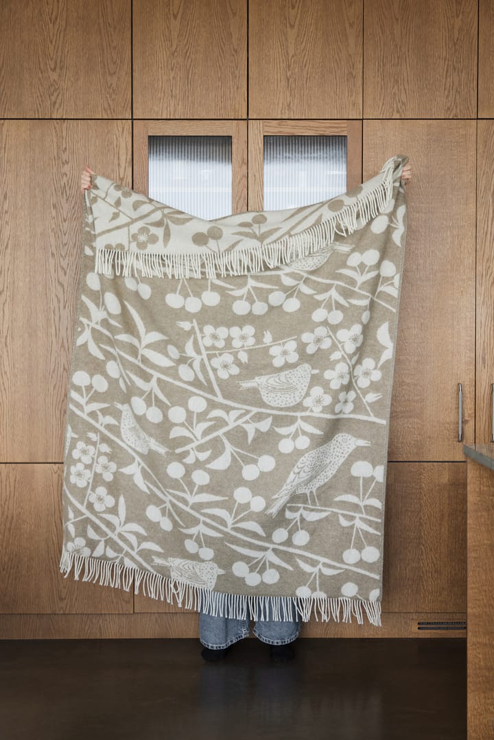 Kirschgarten Plaid 130x170 cm, Braun-offwhite Almedahls