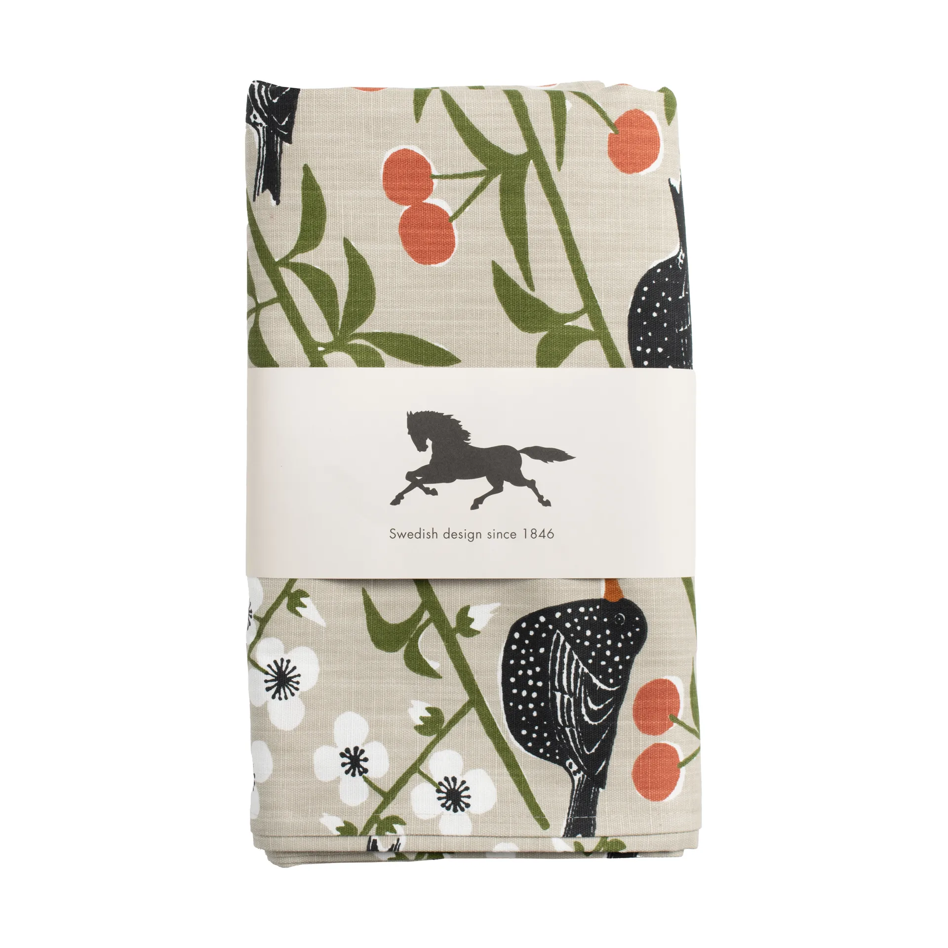 Kirschgarten Tischdecke, Beige, 145×250 cm Almedahls