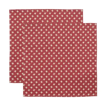 Korg Serviette 45x45 cm 2er-Pack. - Rot - Almedahls