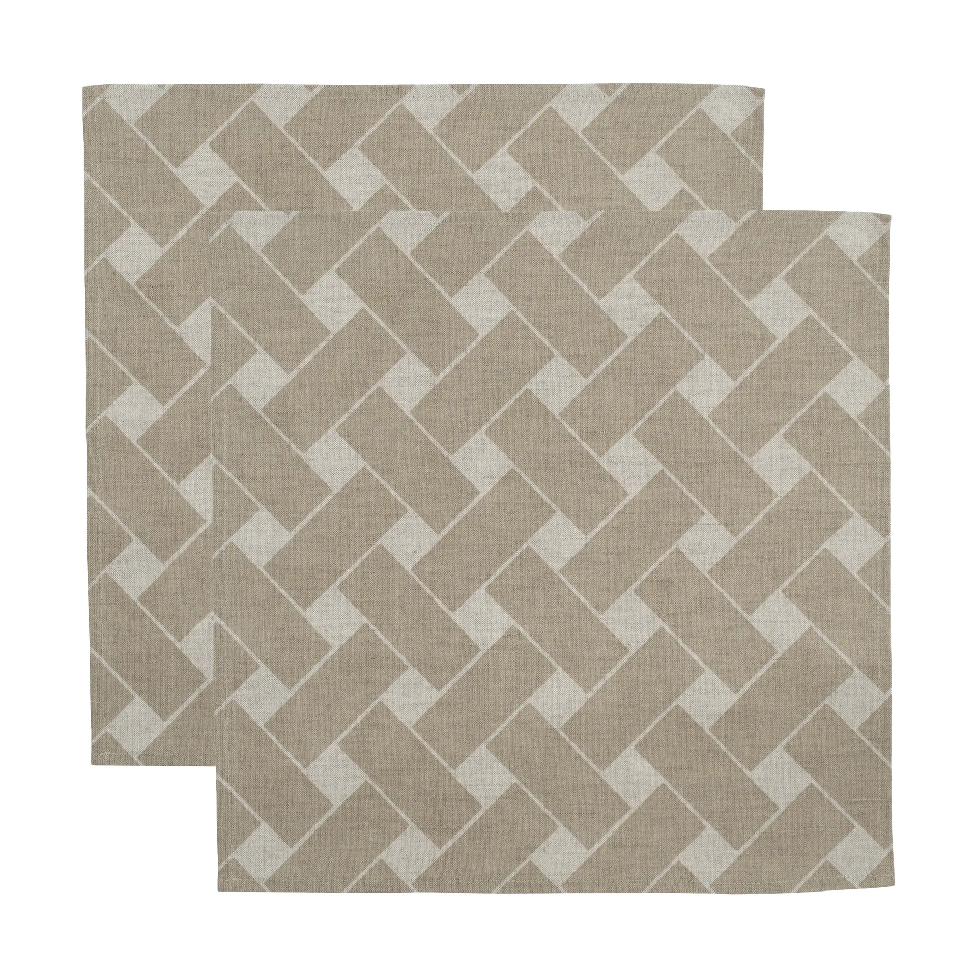 Korg XL Serviette 45x45 cm 2er-Pack, Natur-Taupe Almedahls