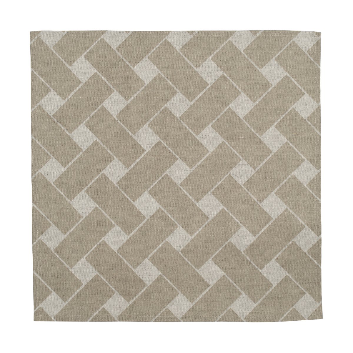 Almedahls Korg XL Serviette 45x45 cm 2er-Pack Natur-Taupe