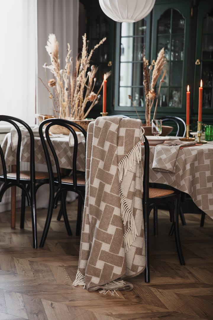 Korg XL Tischdecke 145x250 cm, Natur-Taupe Almedahls