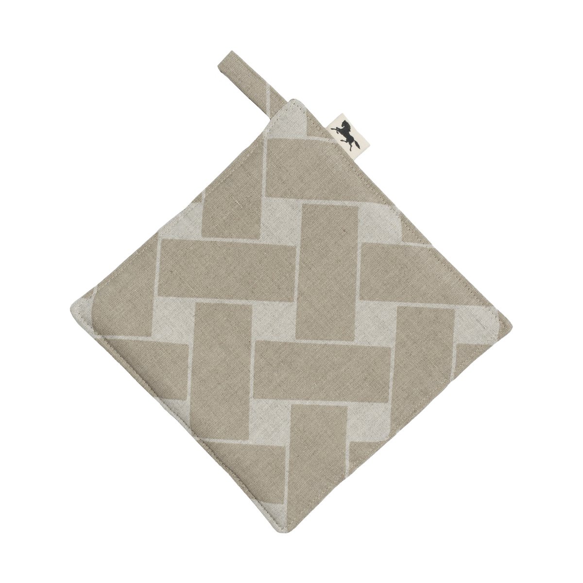Almedahls Korg XL Topflappen 23x23 cm Natur-Taupe