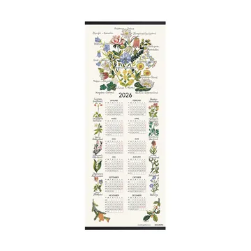 Landschaftsblumen Kalender 2026 - 35×90 cm - Almedahls
