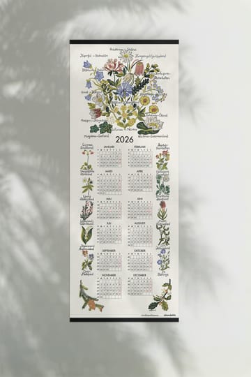 Landschaftsblumen Kalender 2026 - 35×90 cm - Almedahls