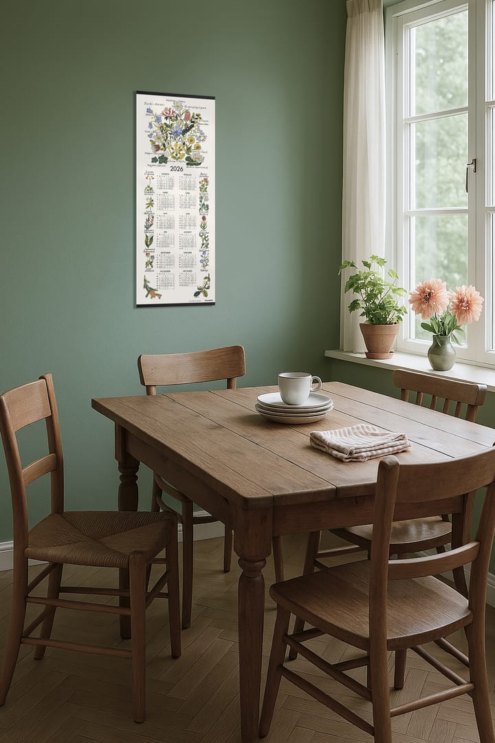 Landschaftsblumen Kalender 2026, 35×90 cm Almedahls