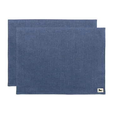 Linne Platzdecke 34 x 45cm 2er Pack - Blau - Almedahls