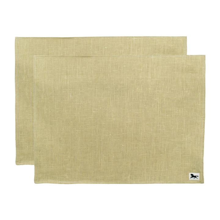 Linne Platzdecke 34 x 45cm 2er Pack - Oliv - Almedahls