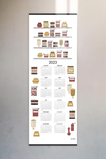 Marmeladengläser Kalender 2023  - 35 x 90 cm
​ - Almedahls