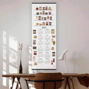 Marmeladengläser Kalender 2023  - 35 x 90 cm
​ - Almedahls