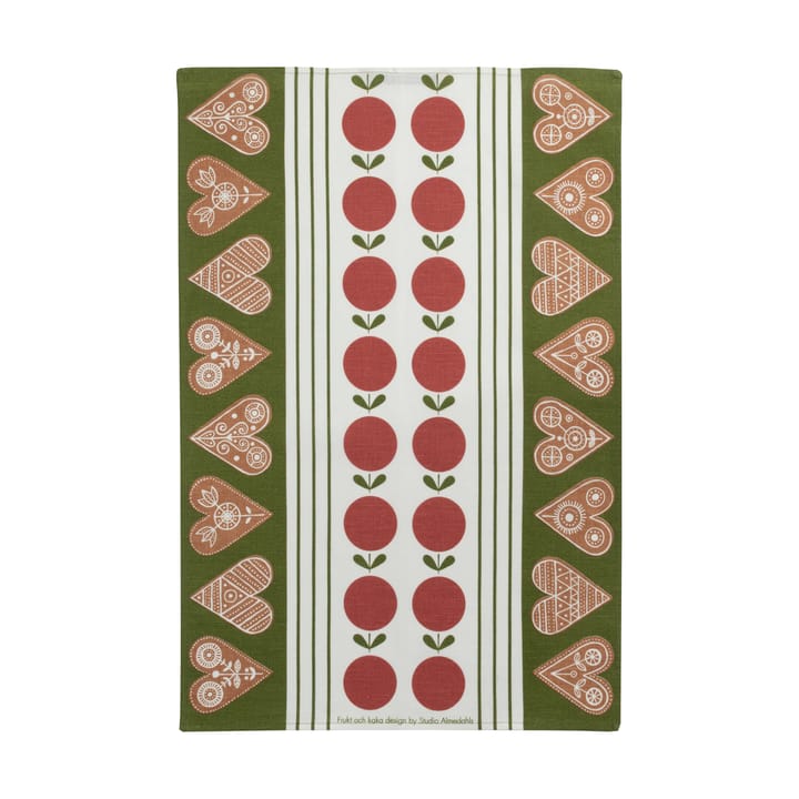 Obst- und Küchentuch 47x70 cm - Rot-grün - Almedahls