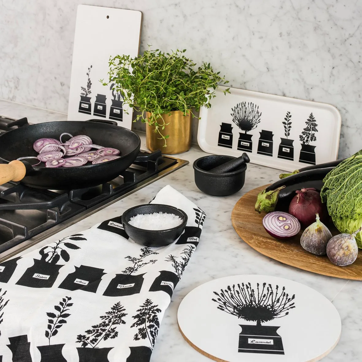 Persons Kryddskåp Geschirrtuch Black Edition, 47 x 70cm Almedahls