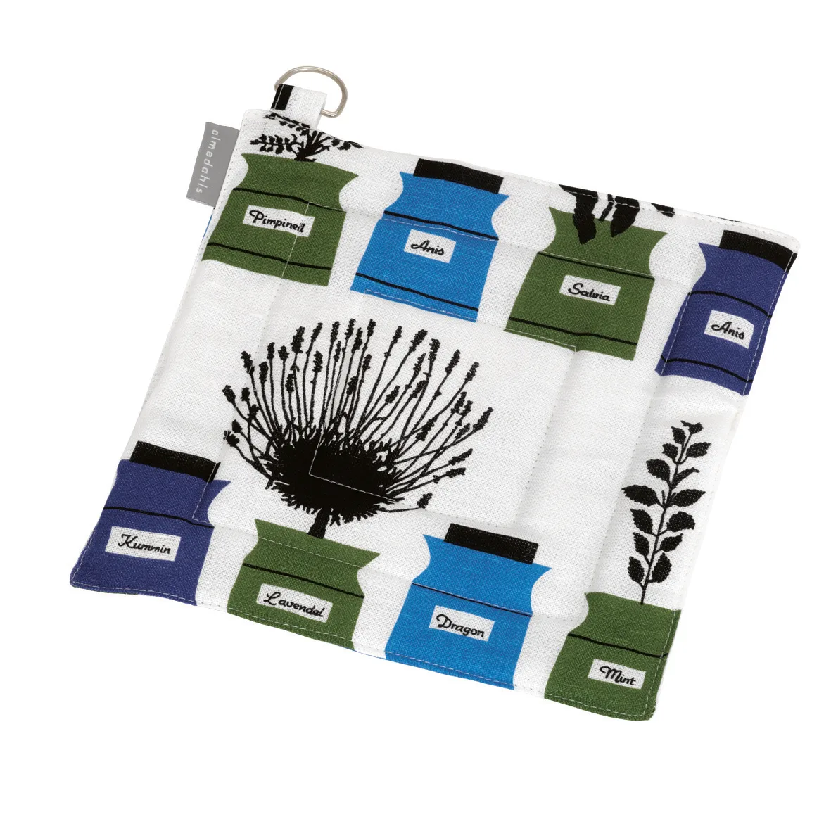 Persons Kryddskåp Topflappen, Weiß/blau/grün Almedahls