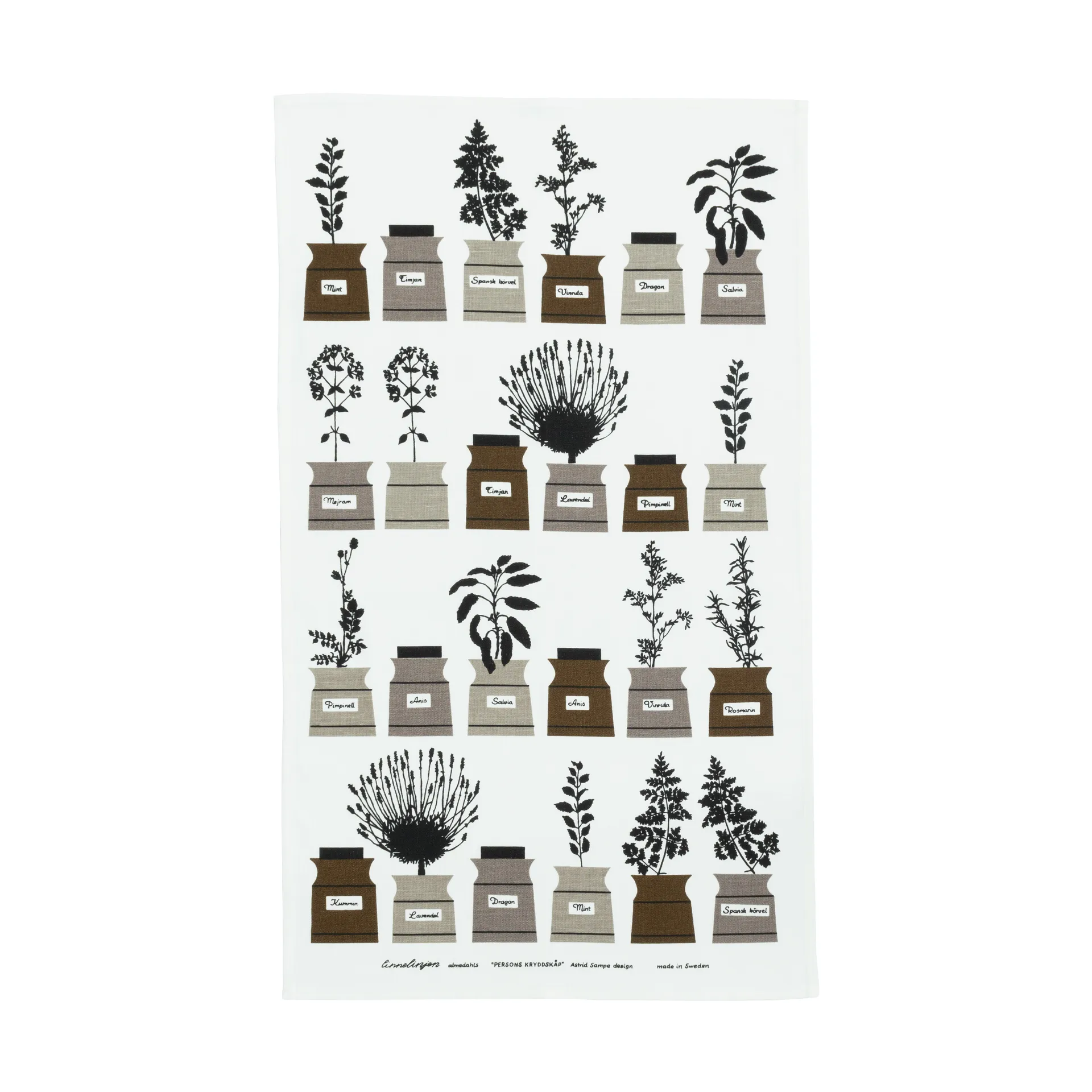 Perssons Gewürzschrank Küchenhandtuch 47x70 cm, Grau-braun Almedahls