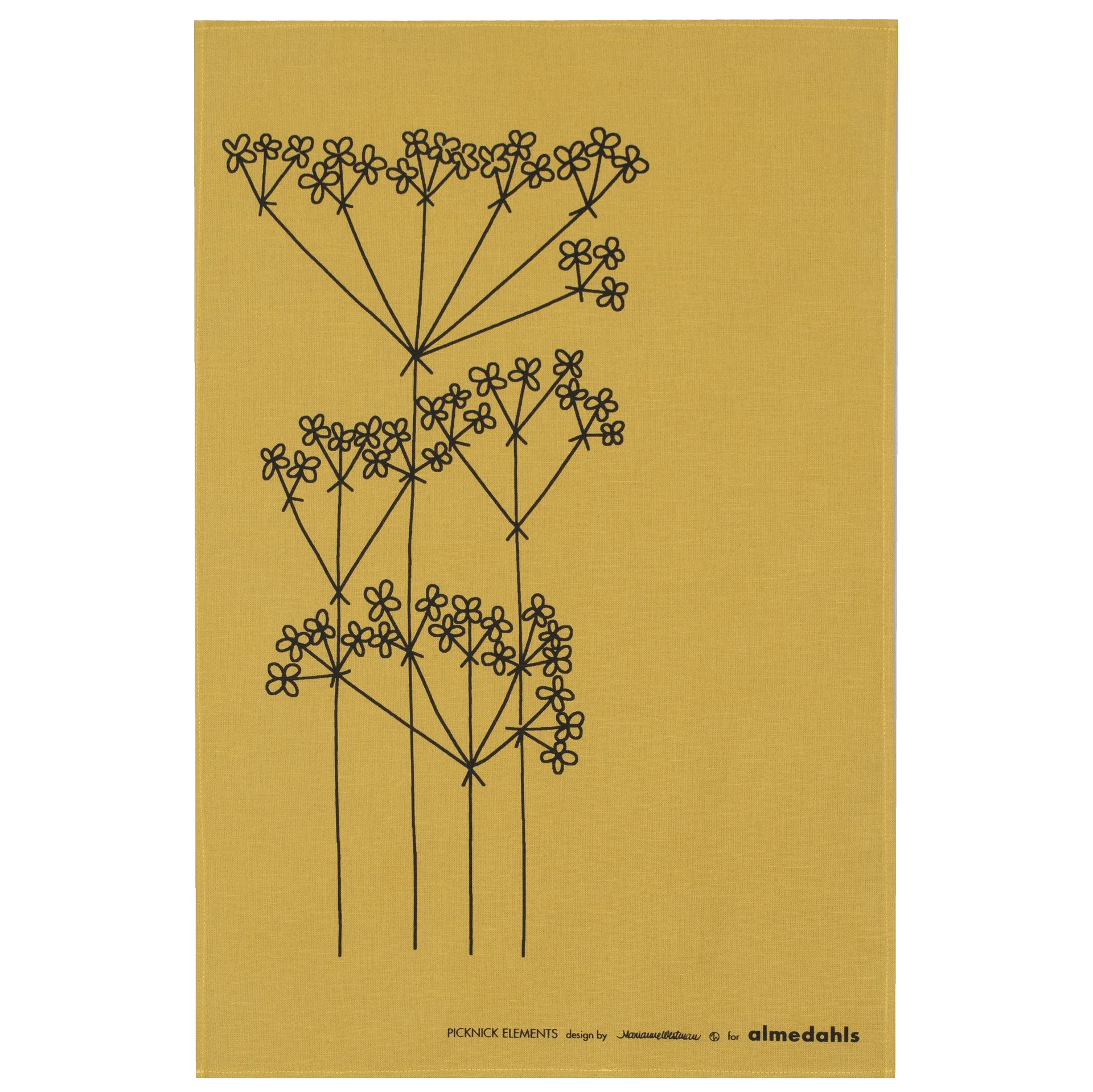 Picknick Geschirrtuch, Ockra Almedahls