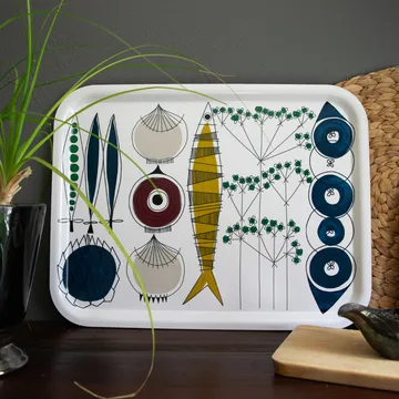 Picknick Tablett 33 x 43cm - Blau-multi - Almedahls