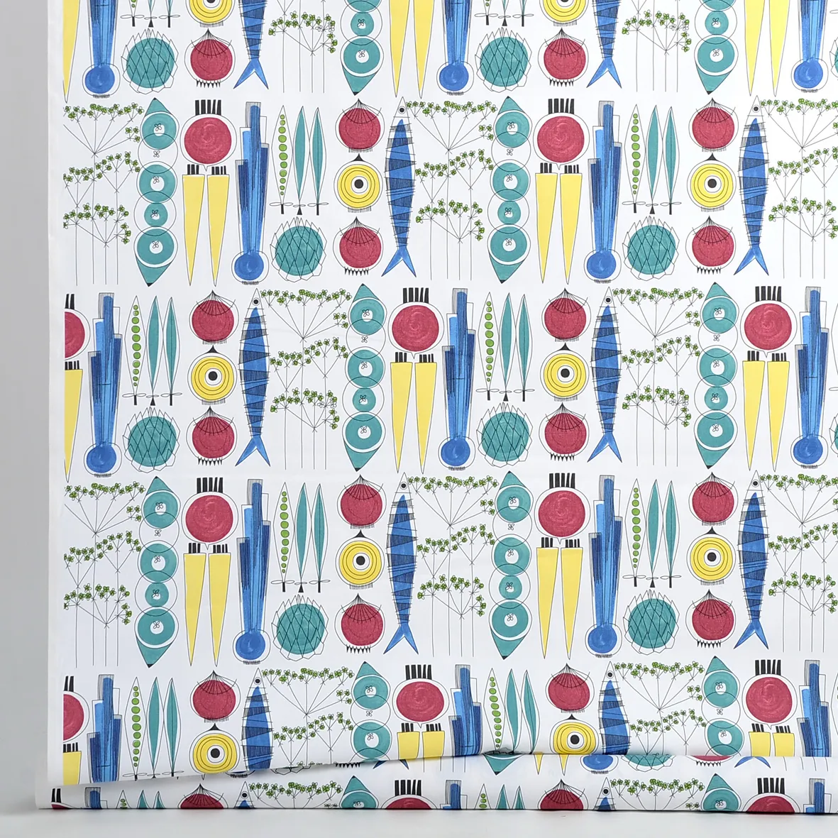 Picknick Wachstuch, Weiß/multi Almedahls