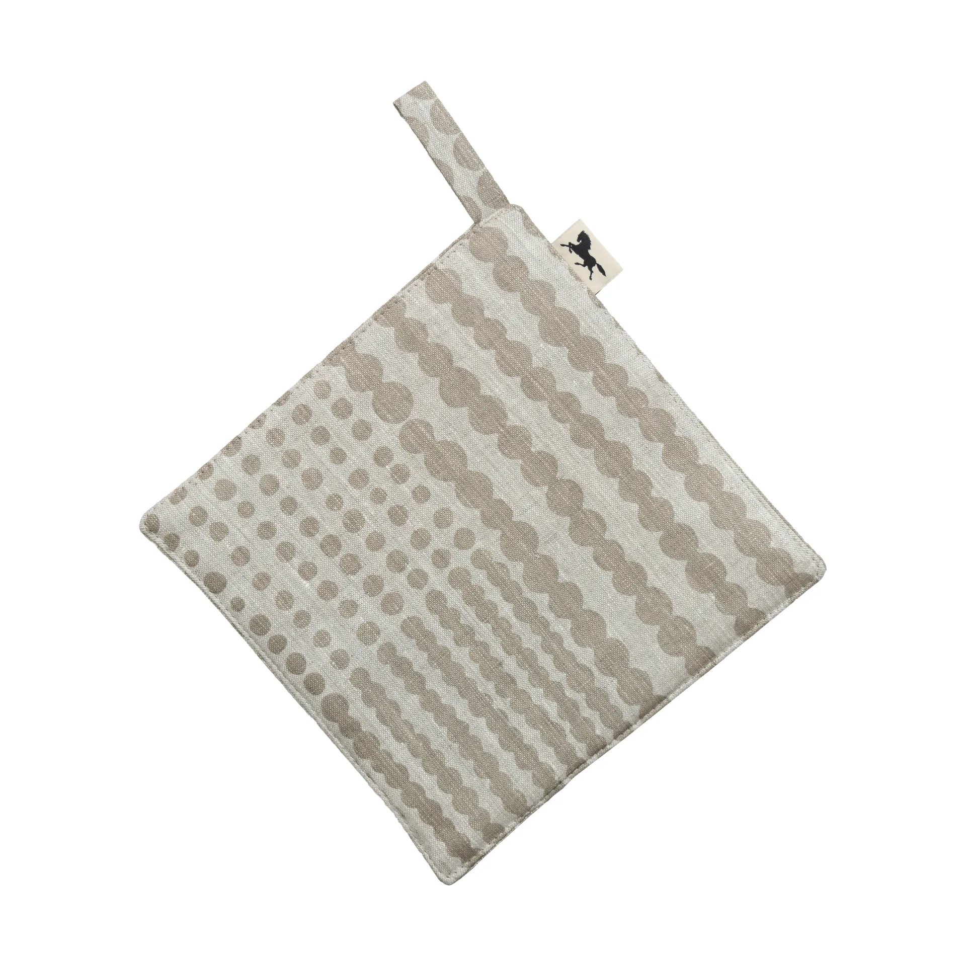 Punktstoff Topflappen 23 x 23cm, Natur-taupe Almedahls