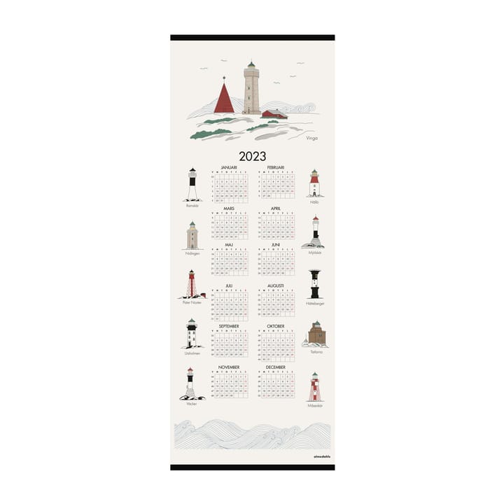 Schwedische Leuchttürme Kalender 2023, 35 x 90 cm
��​ Almedahls