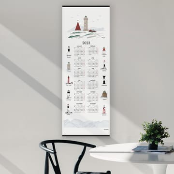 Schwedische Leuchttürme Kalender 2023 - 35 x 90 cm
​ - Almedahls