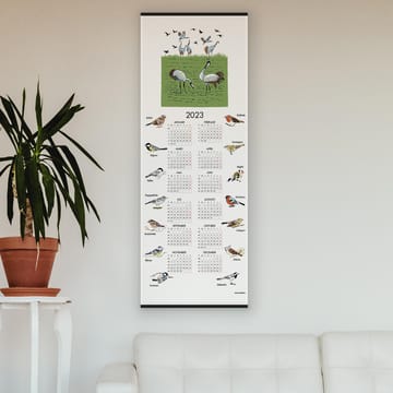 Schwedische Vögel Kalender 2023  - 35 x 90 cm
​ - Almedahls