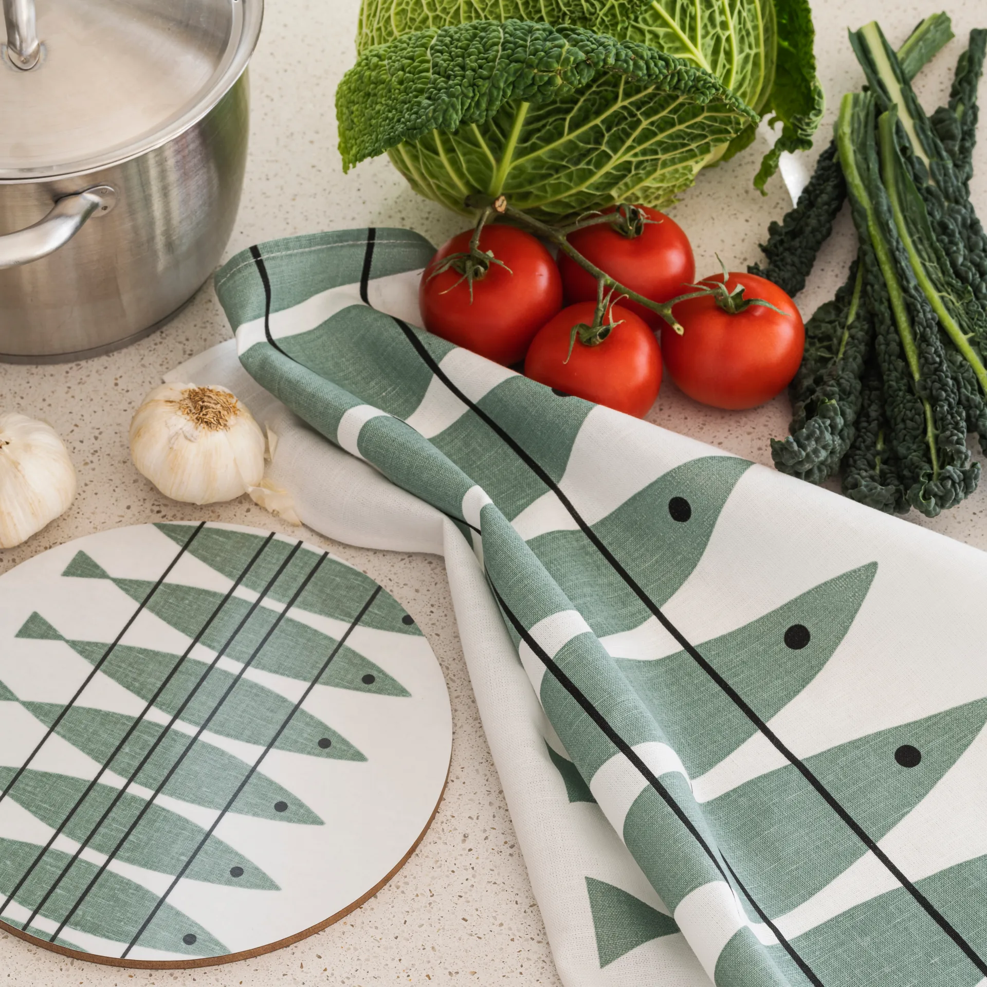 Sill Küchenaccessoires, Grün-grau Almedahls