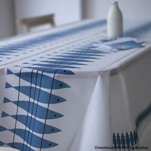 Sill Stoff, Weiß-blau Almedahls