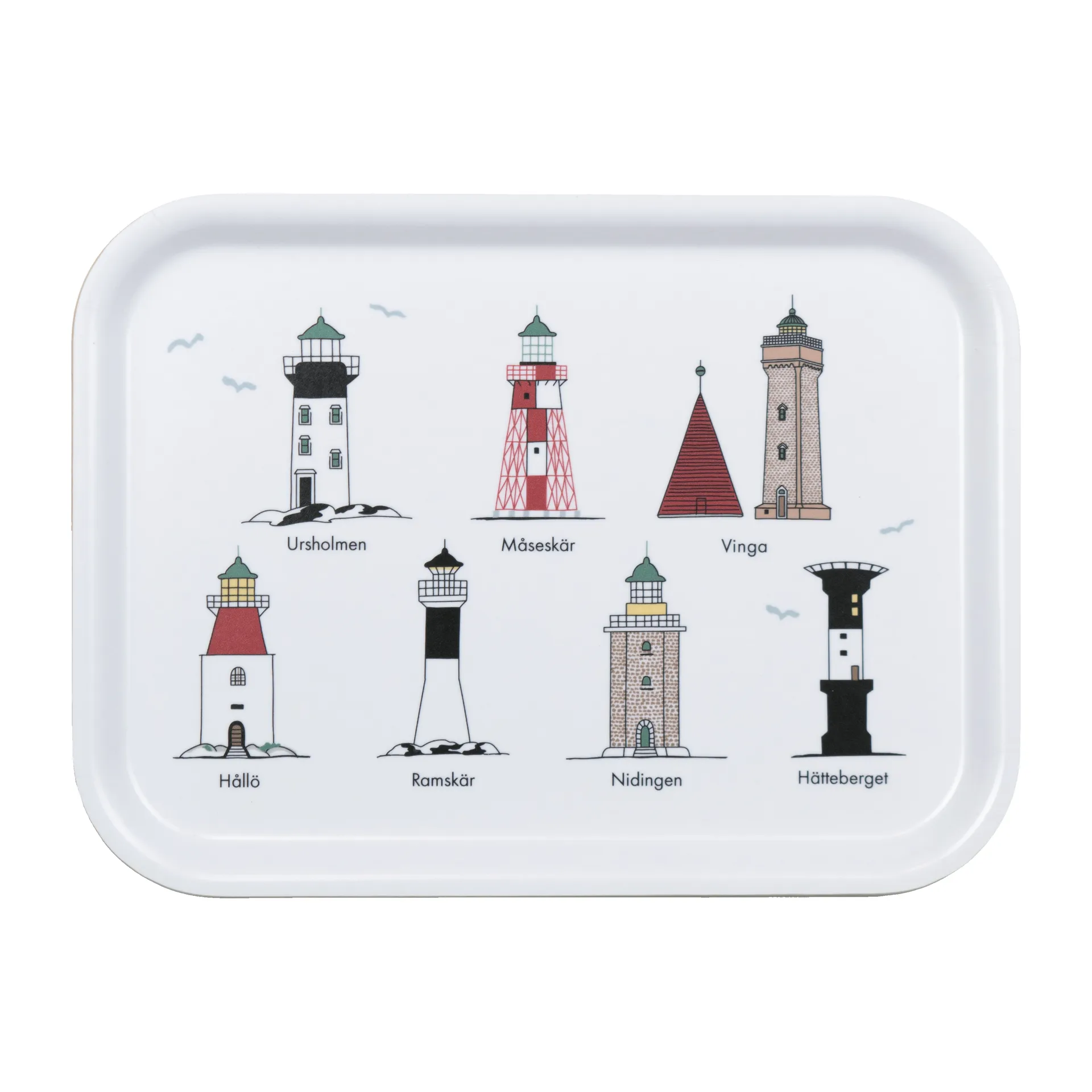 Svenska fyrar Tablett 20 x 27cm, Multi Almedahls