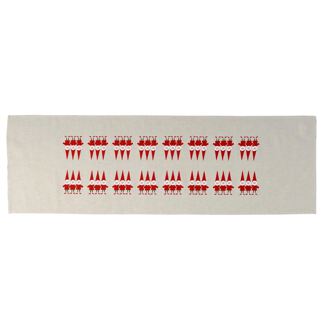 Almedahls Tomtenisse Tischläufer Rote Weihnachtsmänner